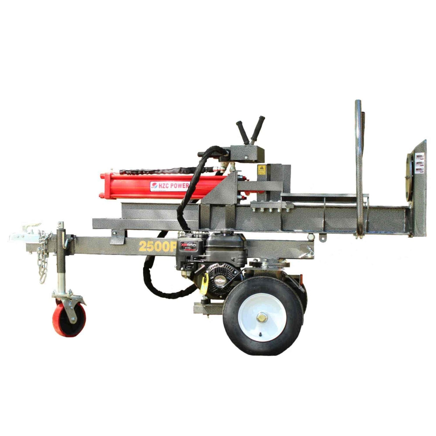 Hzc / Landworks 25 t stehender und liegender Holzspalter mit Benzinmotor und Montagearmen (HS25266)