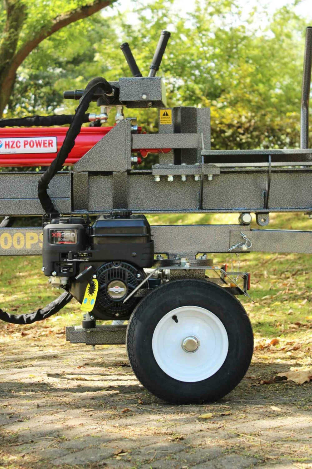 Hzc / Landworks 25 t stehender und liegender Holzspalter mit Benzinmotor und Montagearmen (HS25266)