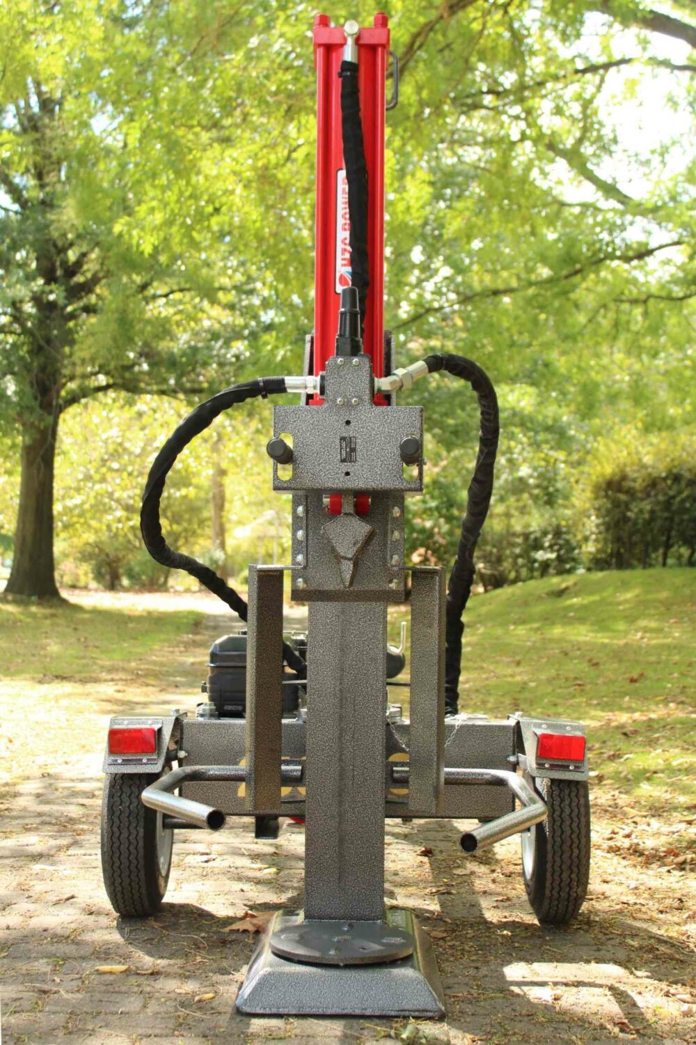 Hzc / Landworks 25 t stehender und liegender Holzspalter mit Benzinmotor und Montagearmen (HS25266)