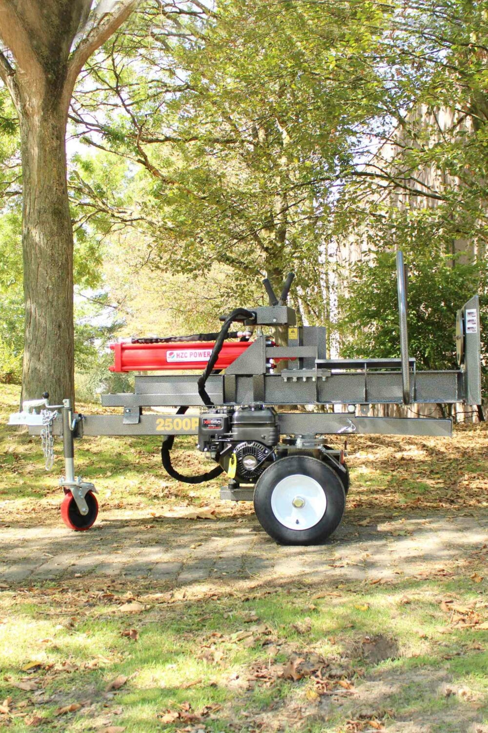 Hzc / Landworks 25 t stehender und liegender Holzspalter mit Benzinmotor und Montagearmen (HS25266)