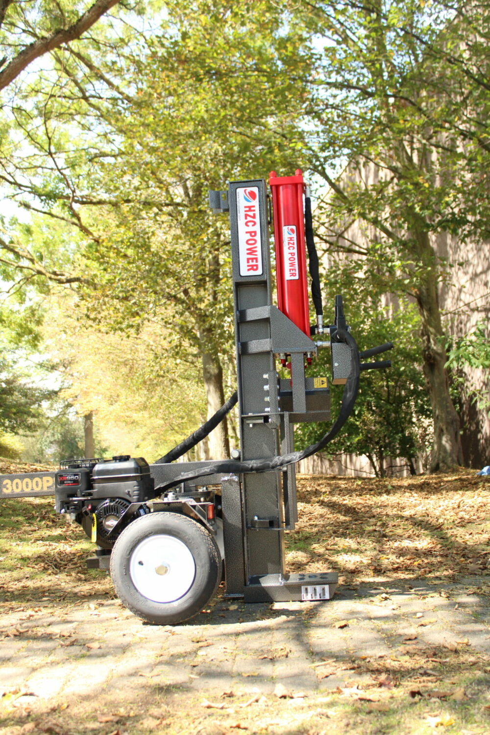 Hzc / Landworks 30 ton staande en liggende houtklover met tafel, benzinemotor en snellere cilinder (HS30245)