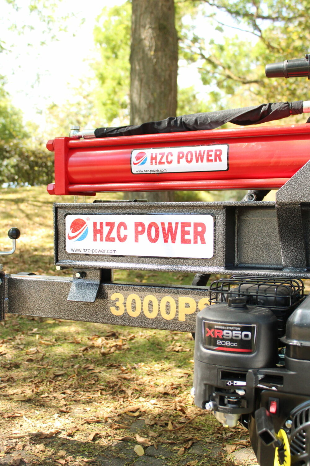 Hzc / Landworks 30 ton staande en liggende houtklover met tafel, benzinemotor en snellere cilinder (HS30245)