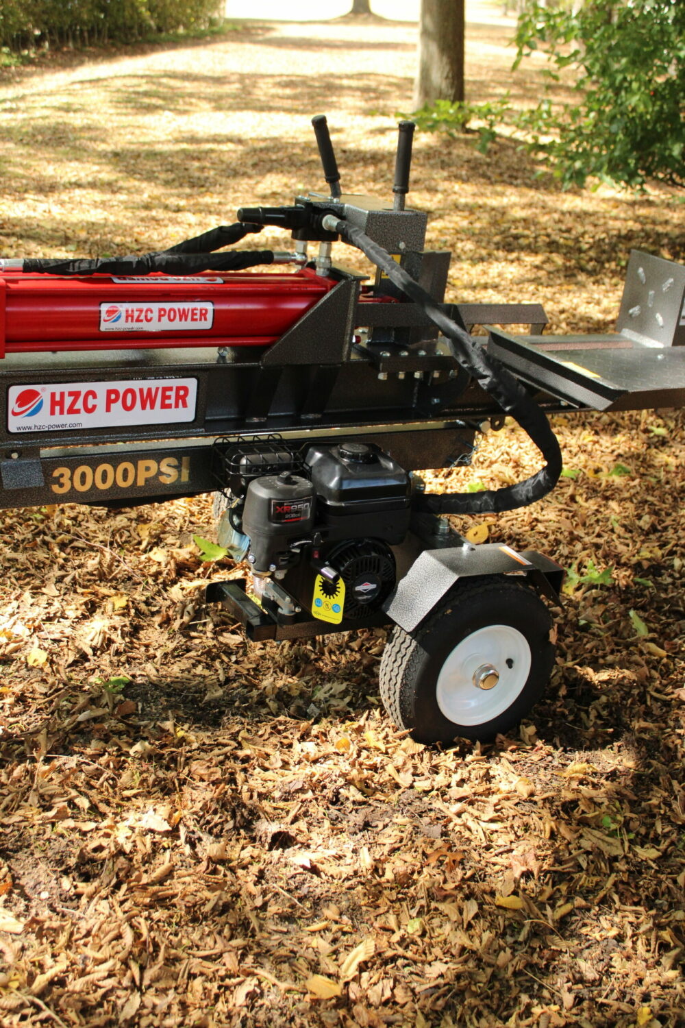 Hzc / Landworks 30 ton staande en liggende houtklover met tafel, benzinemotor en snellere cilinder (HS30245)