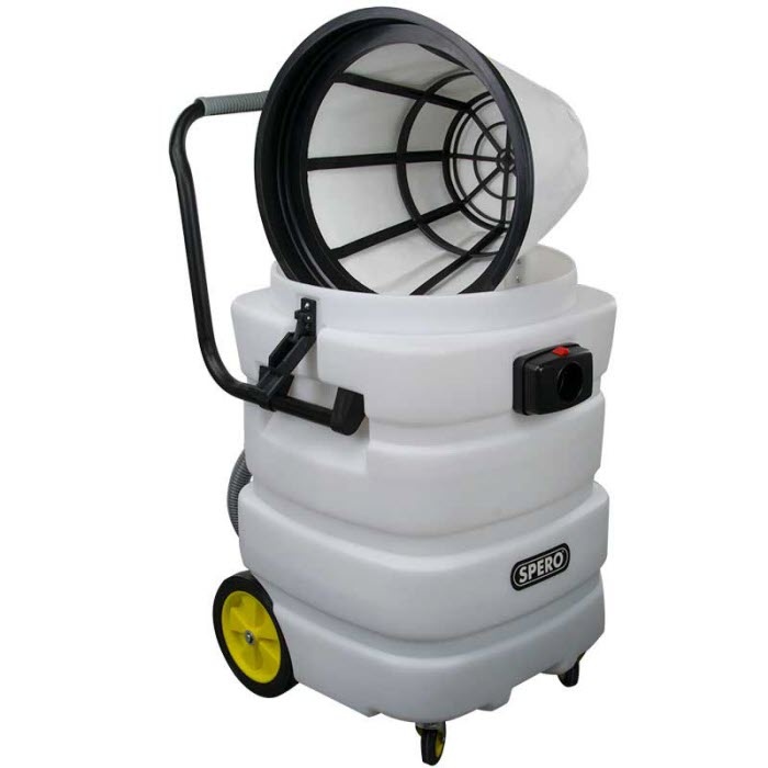 Spero tools 90-Liter-Kunststofftank Industrie-Staub- und Wassersauger mit Autostop – 3 Motoren IZ3001KAS