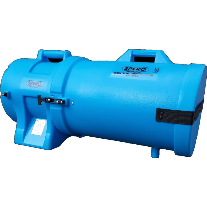 Spero tools 300mm x 4.5Mtr Flex Luchtslang Incl. Koker Axiaal Ventilatoren