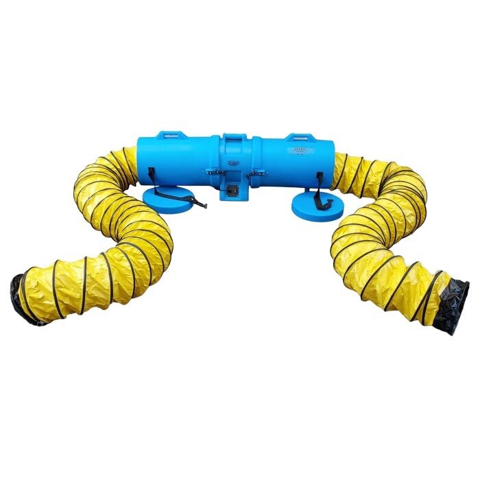 Spero tools 300mm x 4.5Mtr Flex Luchtslang Incl. Koker Axiaal Ventilatoren