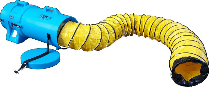 Spero tools Axiaal Ventilator 3900M3/H - Dia:300mm 750W Incl. koker met 4.5mtr