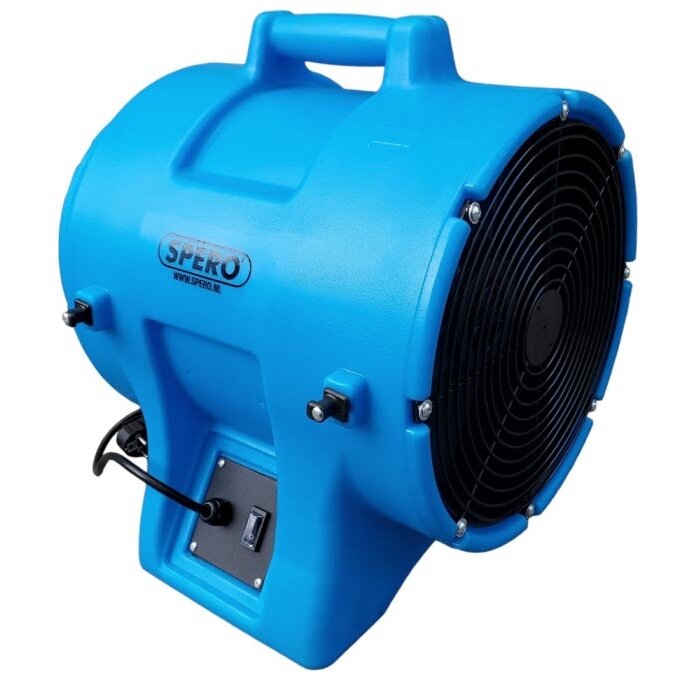 Spero tools Axialventilator 3900 M3/H – Durchmesser: 300 mm, 750 W, inkl. Rohr mit 4,5 mtr