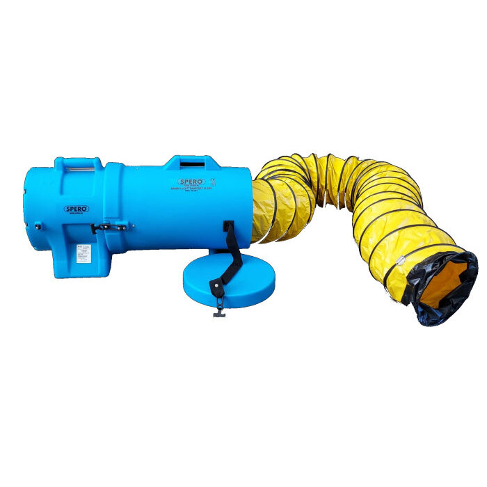 Spero tools Axialventilator 3900 M3/H – Durchmesser: 300 mm, 750 W, inkl. Rohr mit 4,5 mtr