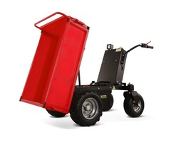 Hzc / Landworks Elektrische Minidumper Met Platte Bak, Wielen, 500 Kg Laadvermogen En Hydraulische Kipinrichting (Emd302H)