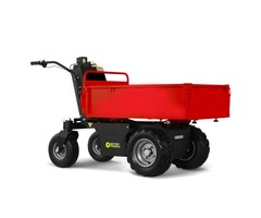 Hzc / Landworks ELEKTRISCHER MINIDUMPER MIT FLACHKASTEN, RÄDERN, 500 KG LASTKAPAZITÄT UND MANUELLER KIPPVORRICHTUNG (EMD304)