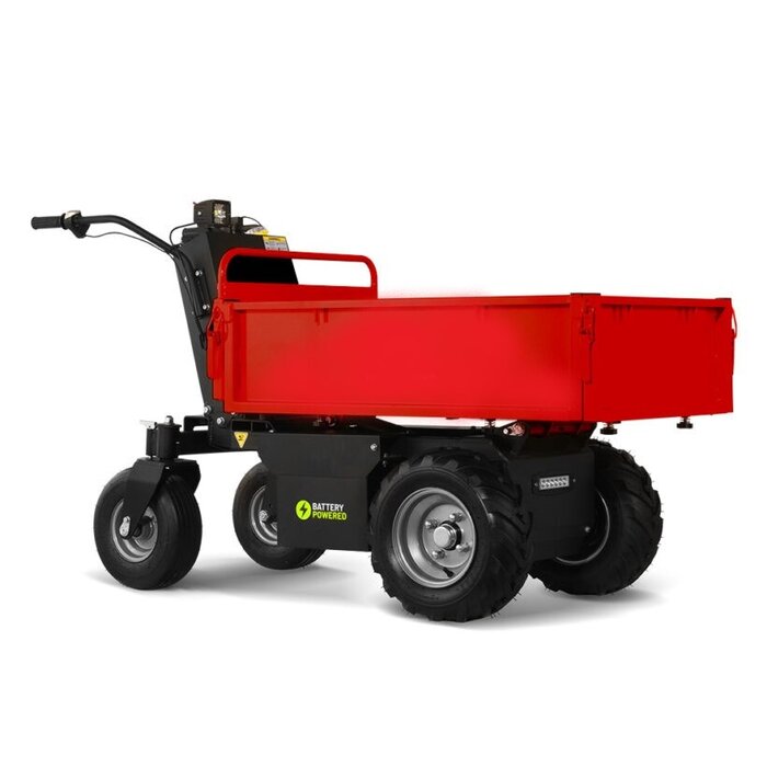 Hzc / Landworks ELECTRIC MINIDUMPER WITH FLAT BOX, WHEELS, 500 KG LOAD CAPACITY AND MANUAL TIPPING DEVICE (EMD304)