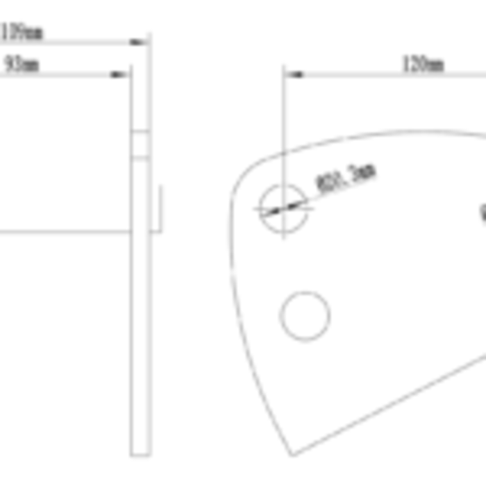 Hzc / Landworks 610 mm breiter hydraulischer Grabenschaufel für Minibagger HZC Power (BBS610H)