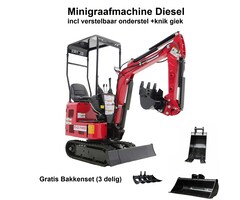 Minibagger Verstellbarer Unterwagen Schwenkbarer Baggerarm - Copy - Copy