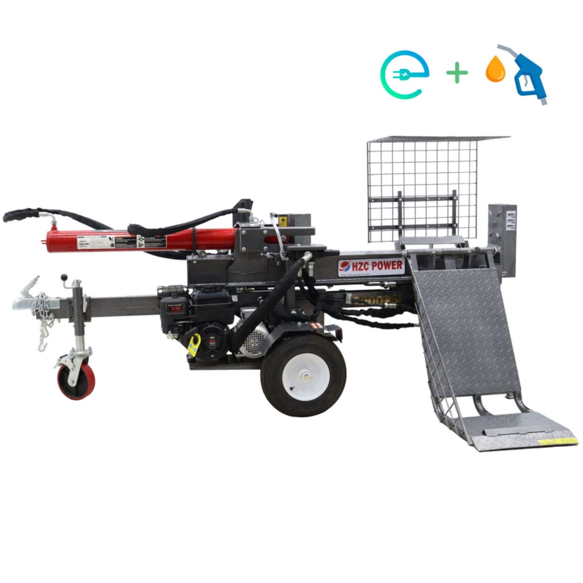 Hzc / Landworks 22T Horizontal Log Splitter HS22331H: Powerful Hybrid Log Splitter for Heavy-Duty Jobs