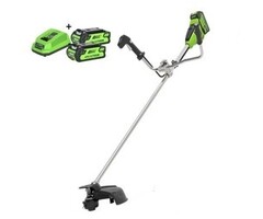 Greenworks 40 Volt Cordless Trimmer and Brushcutter GD40BCBK2X