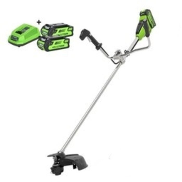 Greenworks 40 Volt Cordless Trimmer and Brushcutter GD40BCBK2X