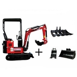 Hzc / Landworks Mini Excavator Adjustable Undercarriage Swivel Digger Arm