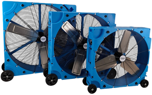 Spero tools Industrieller Axial-Standventilator 120 cm: Turboleistung für maximale Belüftung