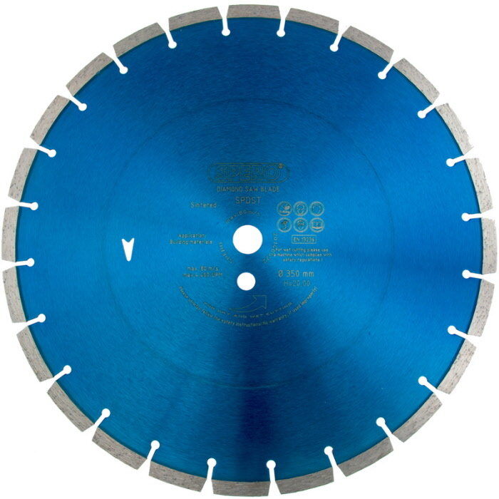 Spero tools 350 mm Stein-Diamantsägeblatt, Bohrung 25,40 mm