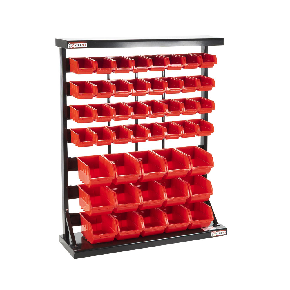 Holzmann one-sided small parts shelving unit