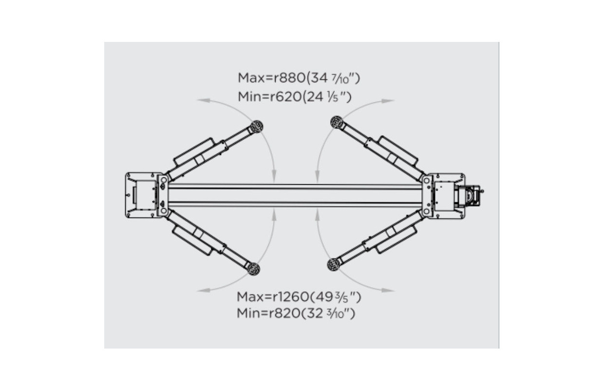 MW TOOLS 2-column hydraulic lift 4 t 230V with electric release MW Tools