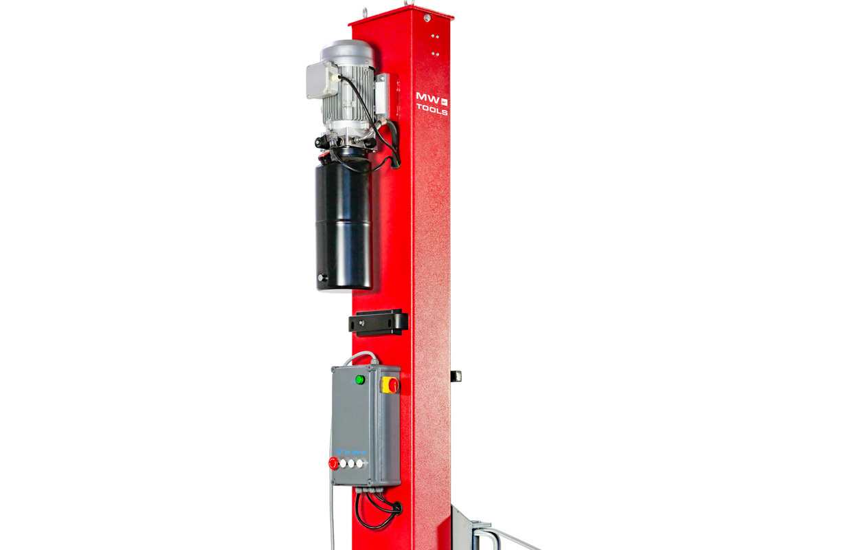 MW TOOLS 2-koloms hydraulische hefbrug 4 t 230V met elektrische ontgrendeling MW Tools
