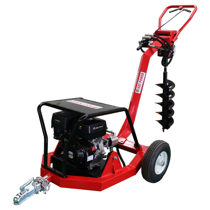 Hzc / Landworks Hydraulic ground drill, pendulum drill with petrol engine & drill set (BEB206)