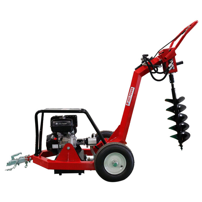 Hzc / Landworks Hydraulic ground drill, pendulum drill with petrol engine & drill set (BEB206)