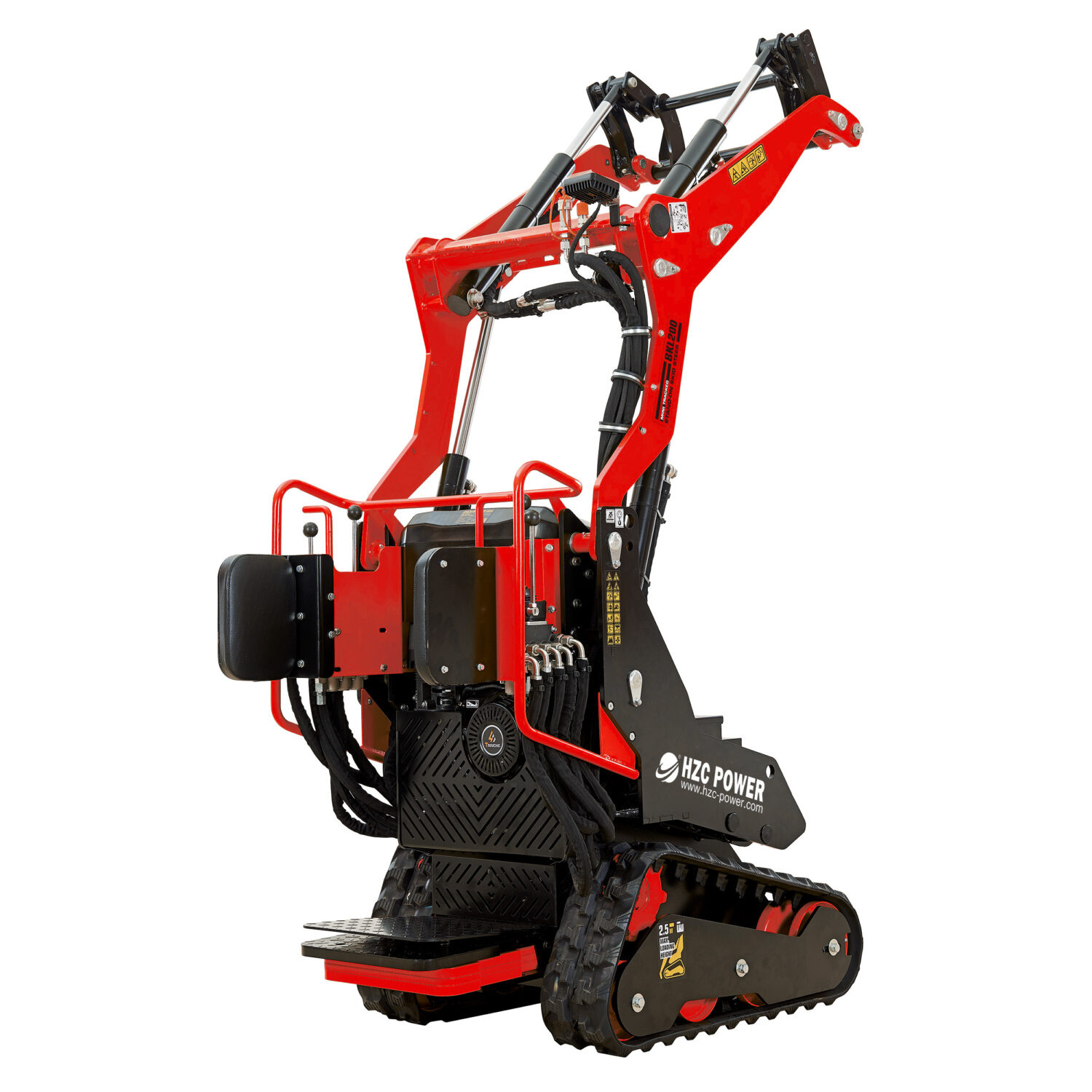 hzc BKL200 compacte lader, 8,5 pk benzinemotor, sta-op skid steer, multi-loader, rups (BKL200)