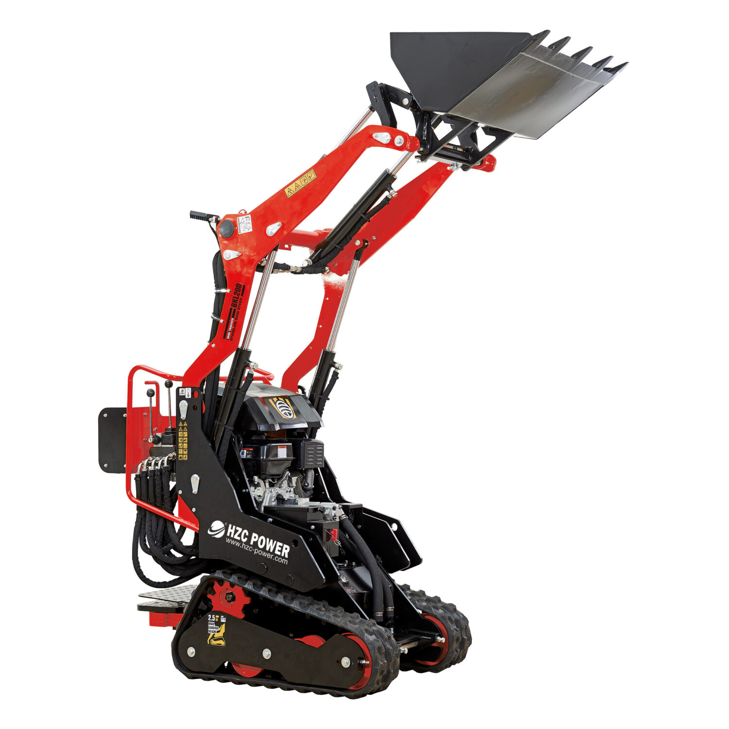 hzc BKL200 compacte lader, 8,5 pk benzinemotor, sta-op skid steer, multi-loader, rups (BKL200)