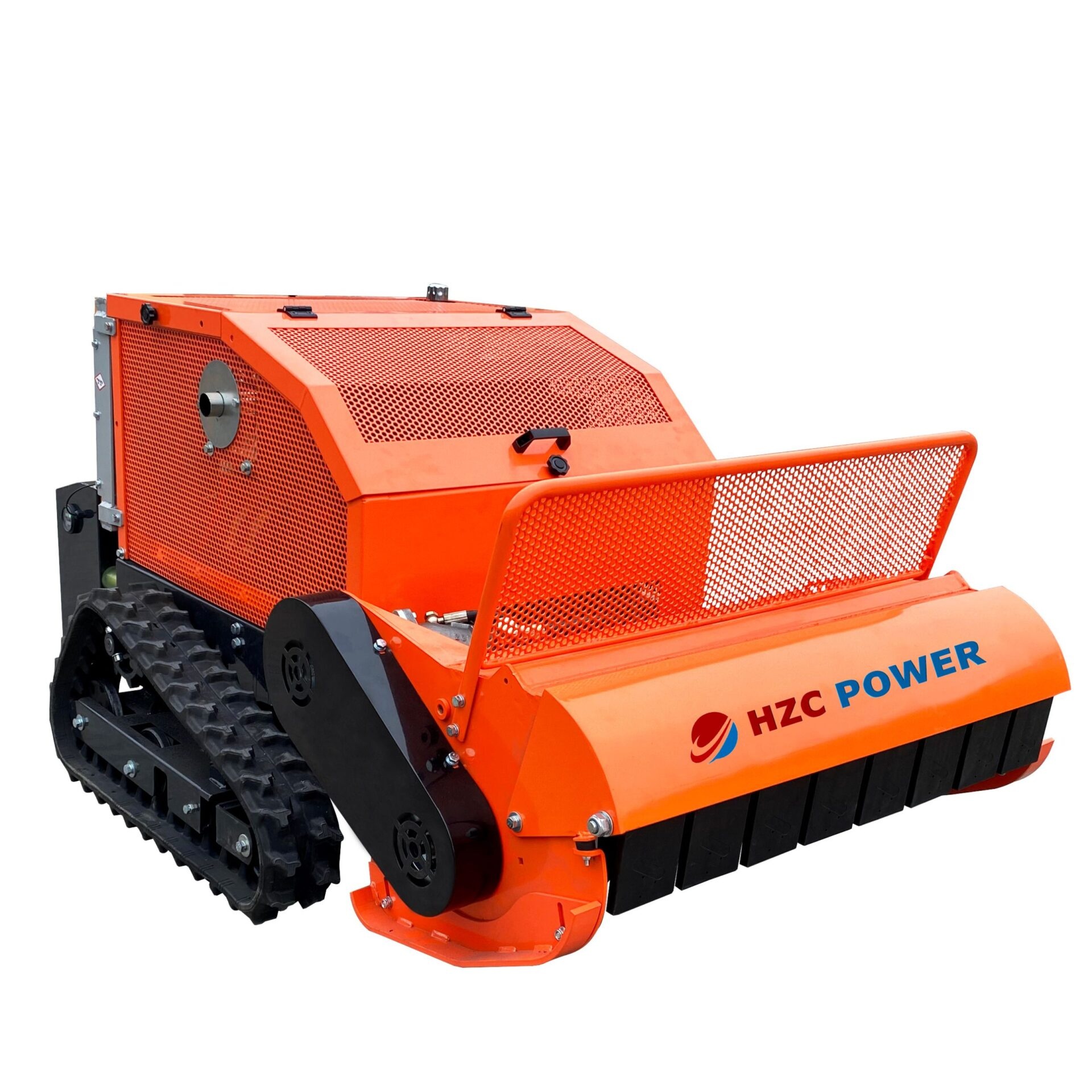 hzc Robotic lawnmower with remote control, flail mower, 23 hp, cutting width 86 cm, mower with remote control, controller (FM86Y)