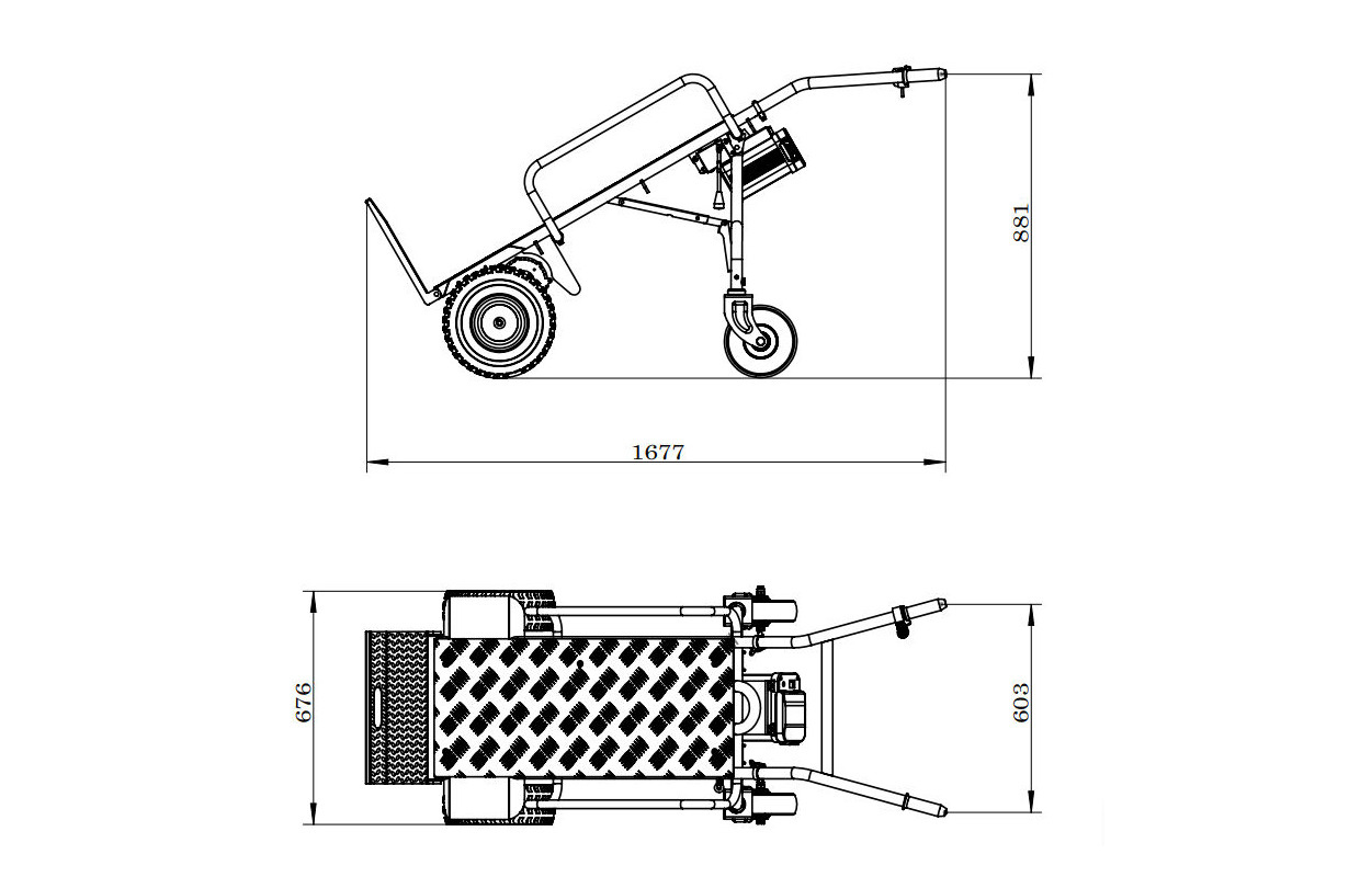 MW TOOLS Elektrische steekwagen 260 kg breedte 676 mm MW Tools