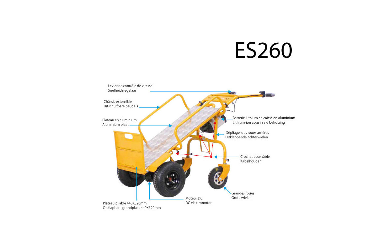 MW TOOLS Electric hand truck 260 kg width 676 mm MW Tools