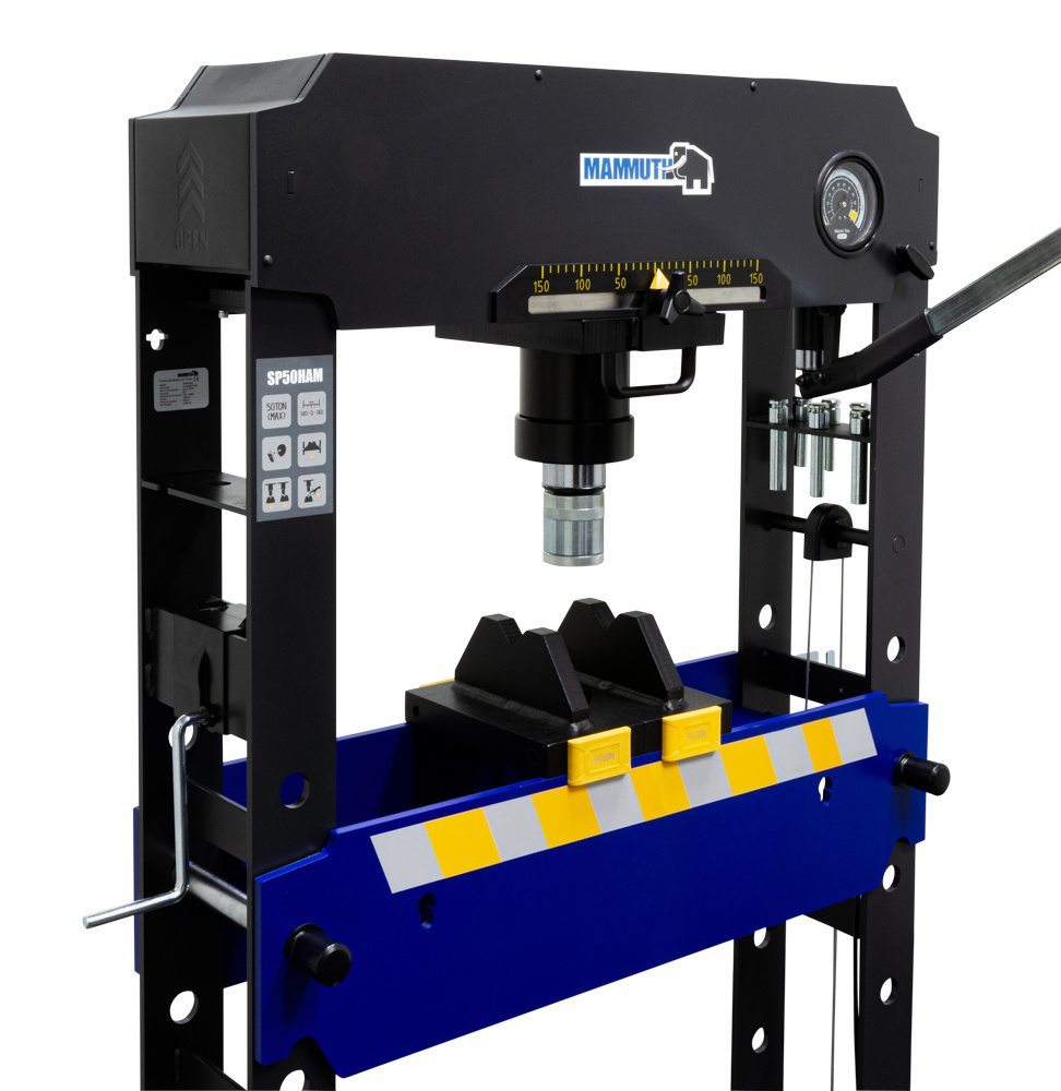 Mammuth Werkplaatspers lucht hydraulisch met voetpedaal 50 ton