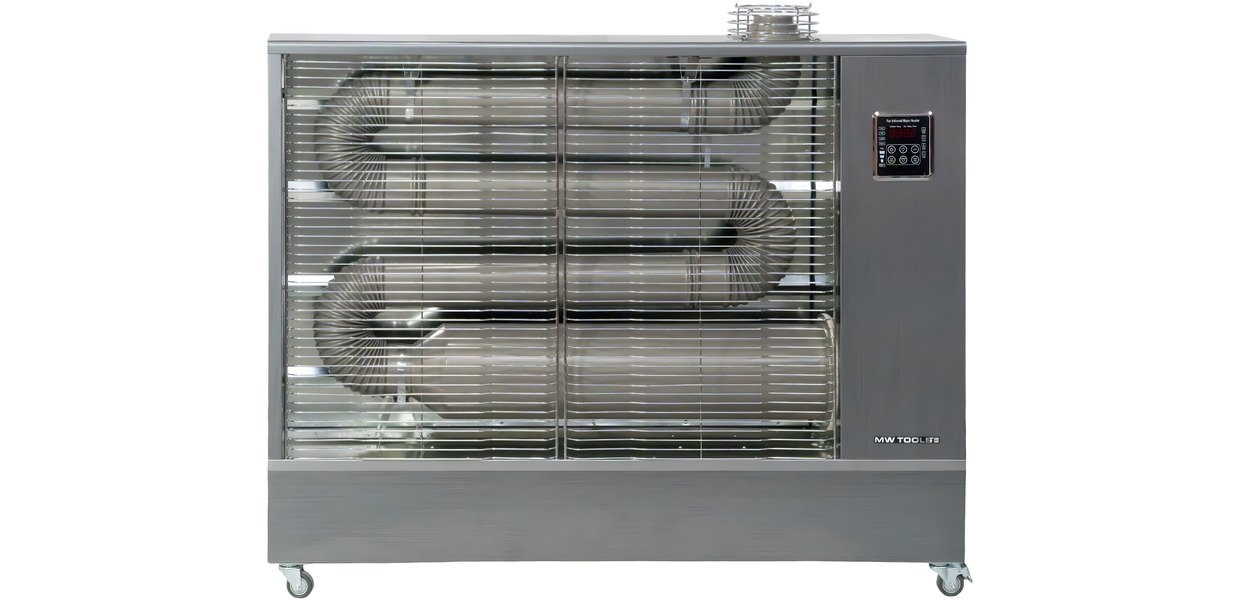 MW TOOLS Infrared diesel heater Pro 16 kW silver 180-920 m³