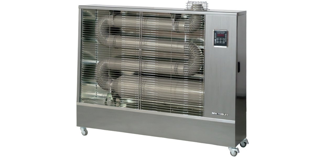 MW TOOLS Infrarood dieselstraler Pro 16 kW silver 180-920 m³