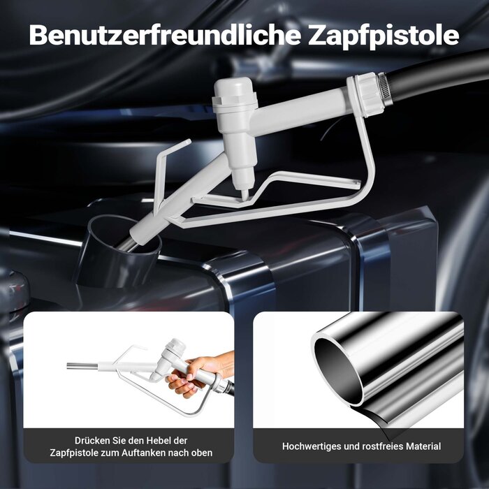 60 liter portable tank with 12V fuel transfer pump