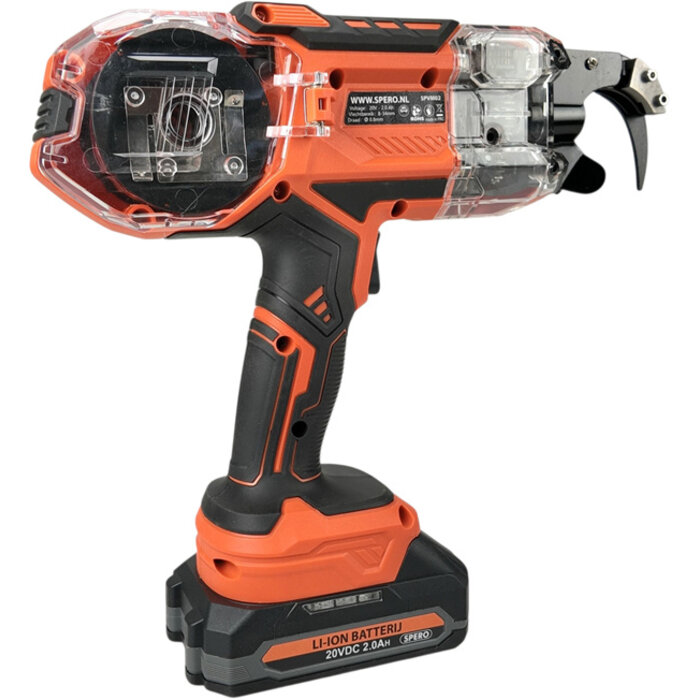 Spero tools Battery braiding machine incl. 2x Li-ion batteries, charger, battery extender, pliers & case SPVM01A