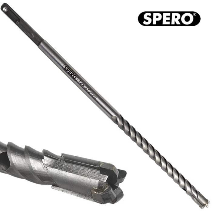 Spero tools 12 x 300mm Rebar Cutter 4 TCT Rebar Drill SDS-PLUS