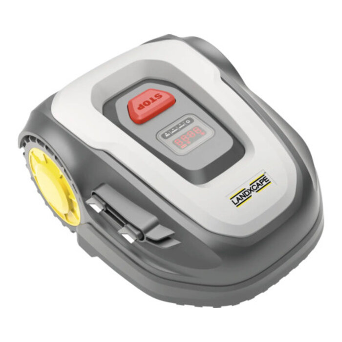 Landxcape Landxcape 20V LX855 robotic lawnmower for lawns up to 300 m² with boundary wire, including 1 x 2 Ah battery and charging station.