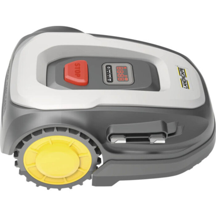 Landxcape Landxcape 20V LX855 robotic lawnmower for lawns up to 300 m² with boundary wire, including 1 x 2 Ah battery and charging station.