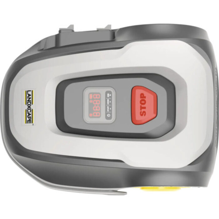 Landxcape Landxcape 20V LX855 robotic lawnmower for lawns up to 300 m² with boundary wire, including 1 x 2 Ah battery and charging station.