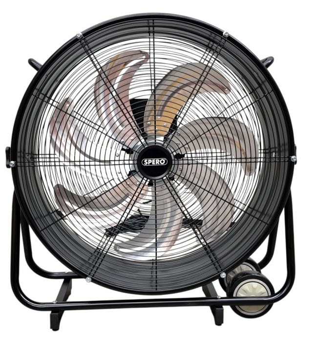 Spero 14.000 m³/h – 60 cm Ventilator, geräuscharmer, neigbarer Industrie-Trommelventilator – SPV601