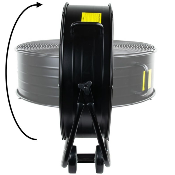 Spero 14.000 m³/h – 60 cm Ventilator, geräuscharmer, neigbarer Industrie-Trommelventilator – SPV601