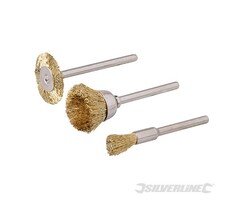 Silverline 3-Delige Messing Draadborstel Set