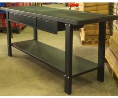 Nize Werkbank Met 3 Laden, Zwart Metaal Stabiele Werkbank