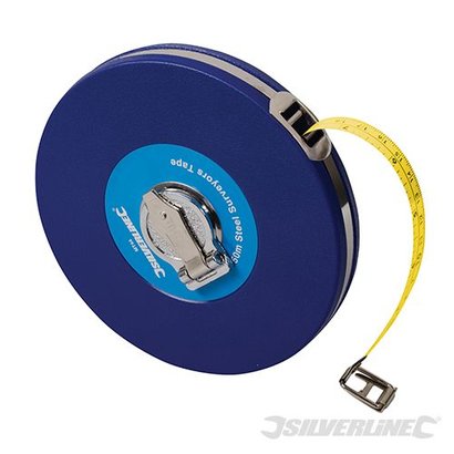 Silverline Stalen landmeter 50mtr.