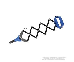 Silverline Popnageltang Schaarmodel 'Heavy-Duty' Carbon Stalen Kop En Raster. Ideaal Voor Herhaaldelijk Gebruik. Inclusief 5 Koppen: 3,2 Mm, 4 Mm, 4,8 Mm, 6 Mm, 6,4 Mm.