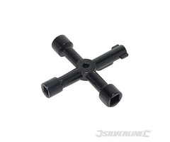 Silverline Schakelkastsleutel Duurzame Gietzinken Constructie. Compatibel Met Water-, Elektriciteits- En Gas Service Kasten.